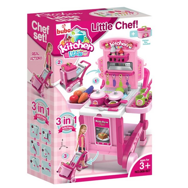 Продукт Buba Kitchen little Chef - Детска кухня, Розова - 0 - BG Hlapeta